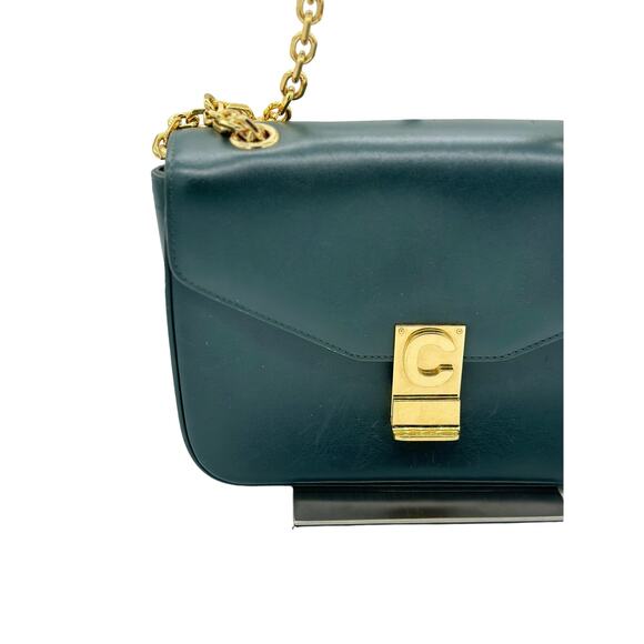 Celine Shiny Calfskin Medium C Bag Hunter Green 2018 collection! Gorgeous! - Picture 2 of 16